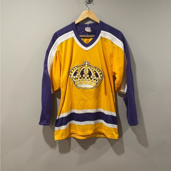 Vtg CCM Maska Los Angeles Kings NHL Hockey Jersey - Picture 1 of 7